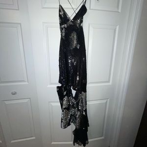 Wedding dress size 4 worn once , excellent condition